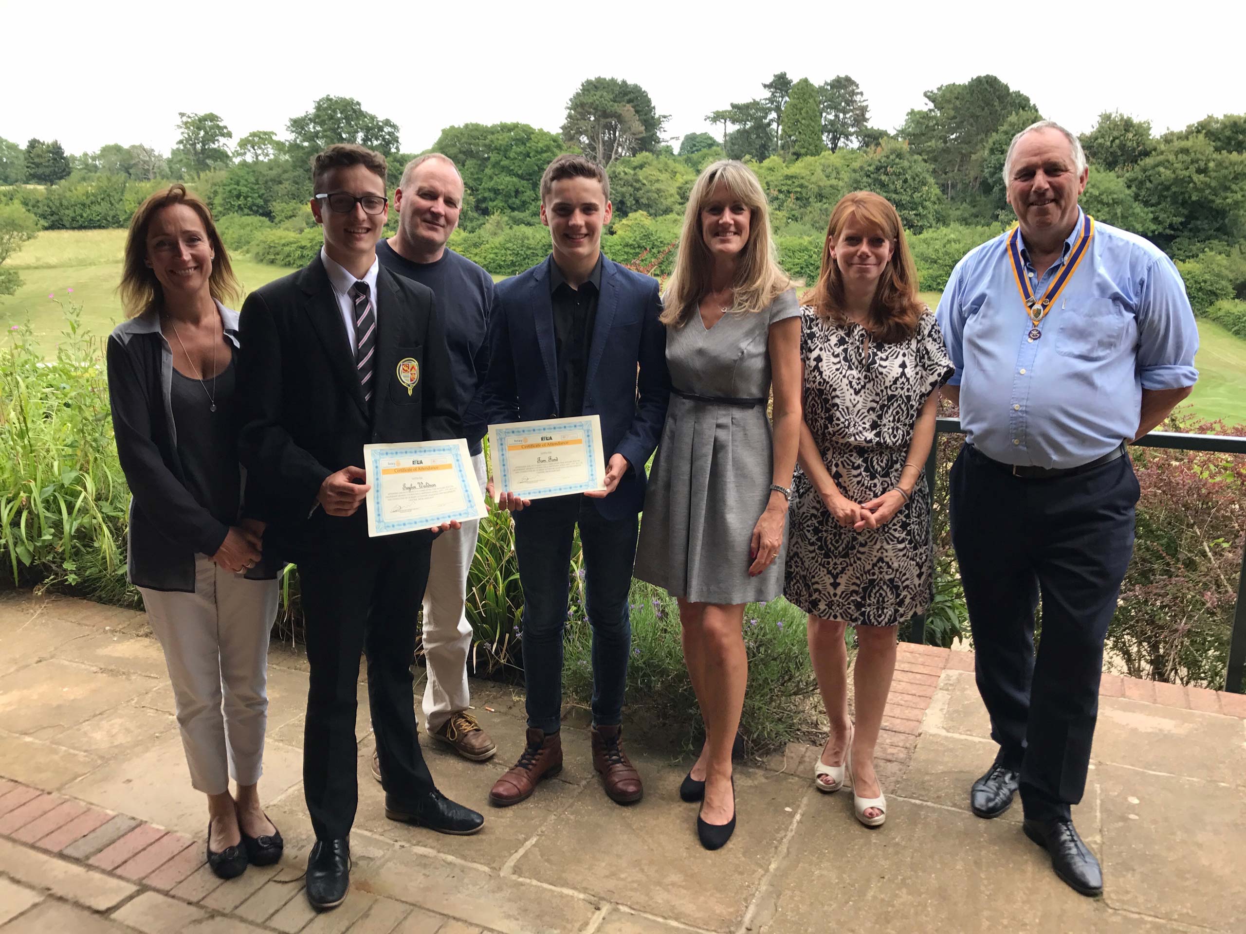 Caterham Rotary Club leadership award for local students.